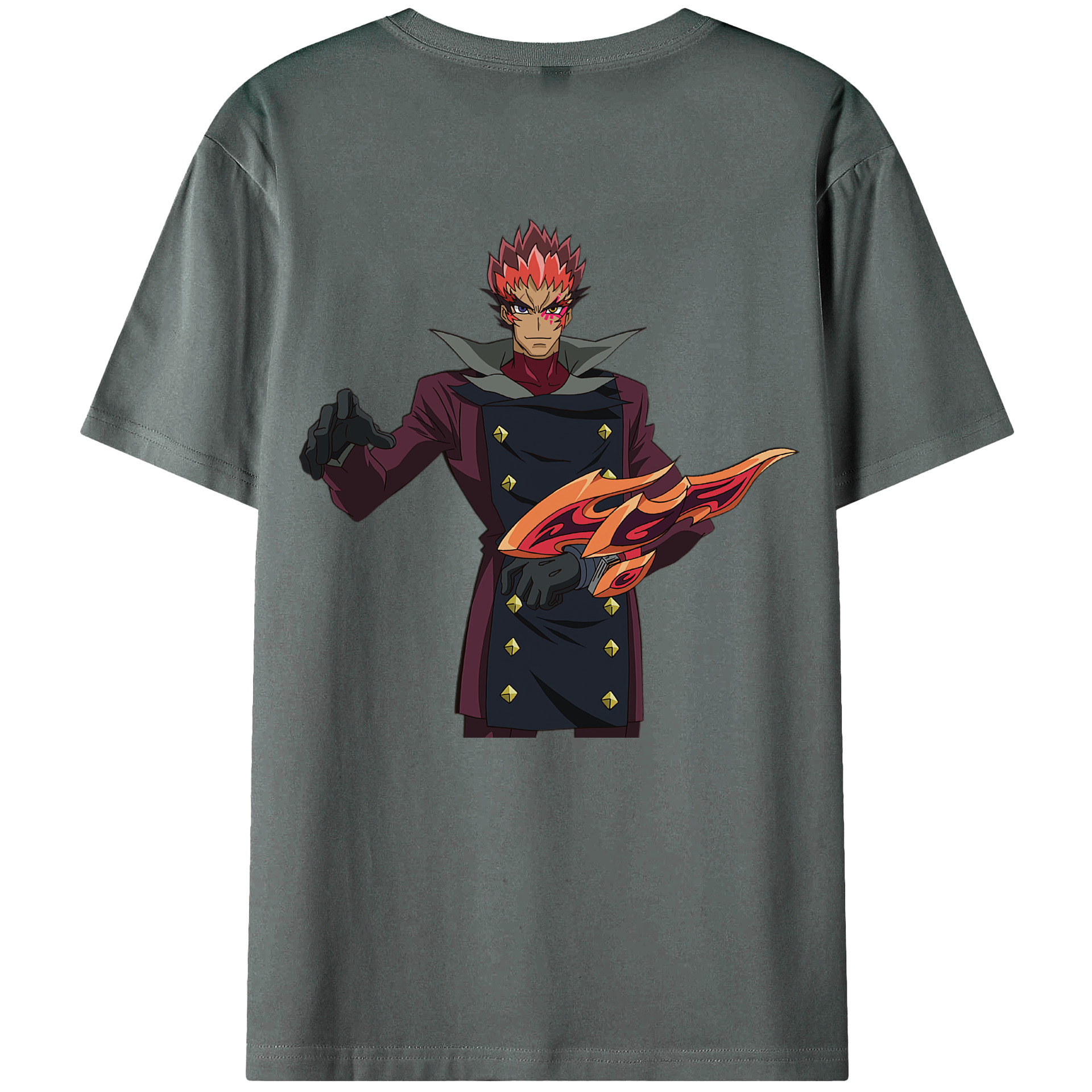 （画像用） 遊☆戯☆王 Yu-Gi-Oh! 綿100％ メンズ半袖Tシャツ（バックプリント） 通気性